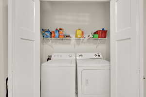 Laundry area featuring washer and dryer