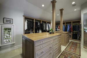 Spacious closet featuring light tile patterned floors