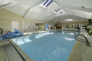Indoor pool with a skylight