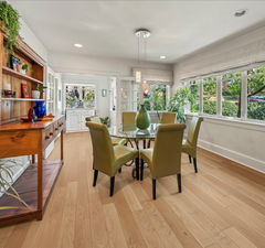 Rendering of space if hardwood floors were installed.