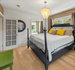 Rendering of space if hardwood floors were installed.