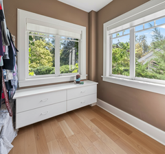 Rendering of space if hardwood floors were installed.