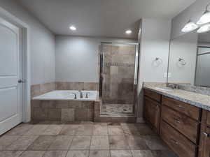 View of master bathroom