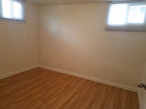 Spare room with wood finished floors