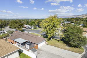 Aerial view of residential area