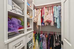 View of spacious closet