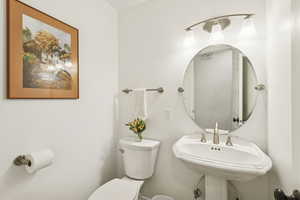 Half bath with toilet