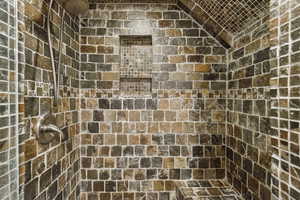 Bathroom with tiled shower