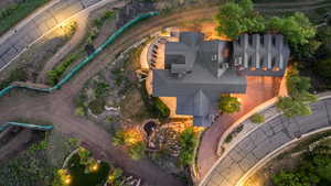 Aerial overview of property's location