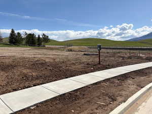 View of yard featuring a mountain view and a view of rural / pastoral area