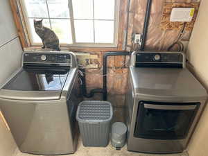 View of laundry area