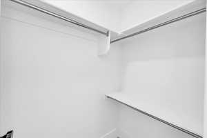 View of walk in closet