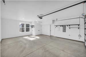 Garage with electric panel