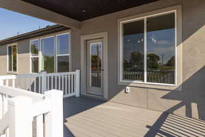 View of wooden terrace
