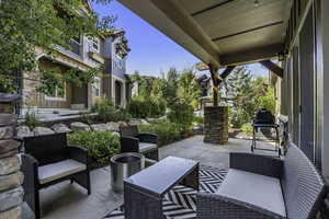 View of patio / terrace featuring a grill