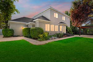 Back of house and lawn area