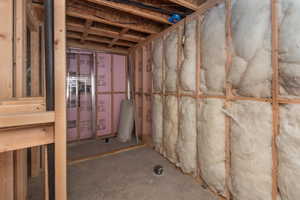 View of unfinished basement