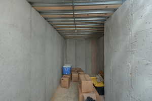 View of below grade area