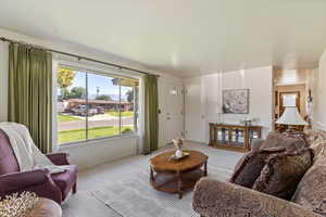 View of carpeted living room