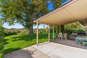 View of patio / terrace featuring a grill