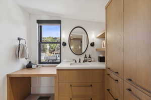 Bathroom featuring vanity