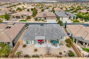 Aerial view of residential area