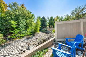 View of creek from patio / terrace