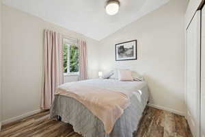 Bedroom #2 with lofted ceiling