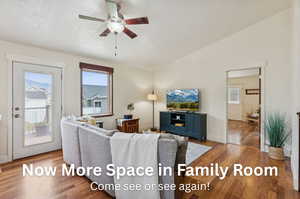 10/23 Expanded great room space next to kitchen.