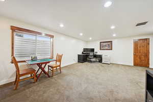 Large basement family room area