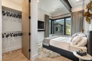 Bedroom featuring light wood finished floors