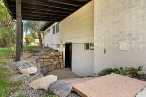 Entrance to basement apartment