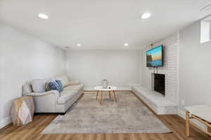 New laminate floors in basement