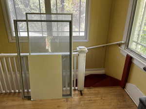 Top of the "maids" stairs going from sunny bedroom to kitchen