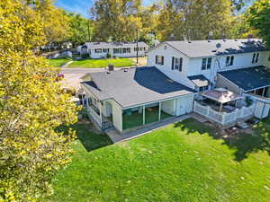 View from above of property