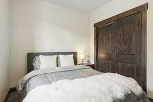 Bedroom with a closet and baseboards