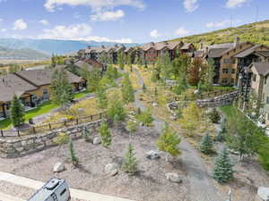 Aerial perspective of suburban area