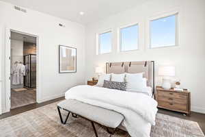 Bedroom featuring wood finished floors