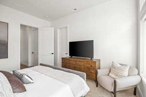 View of carpeted bedroom