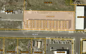 Aerial overview of property's location with property boundaries highlighted