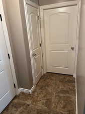 Hallway with baseboards