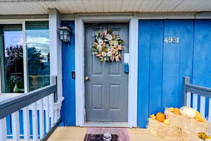 View of exterior entry