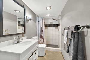 3/4 bathroom downstairs