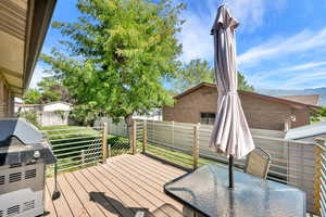 Deck with mountain views