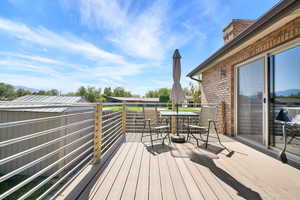 Deck with mountain views