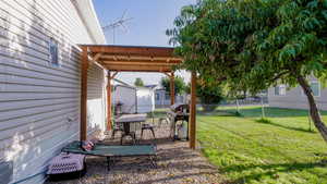 View of yard featuring a patio