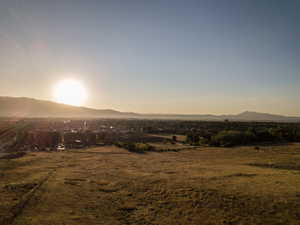 Mountain view with rural landscape