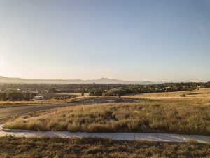 View of mountain background with rural landscape