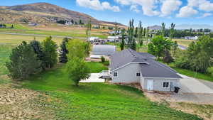 View of rural area with a mountain backdrop