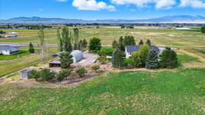 View of rural area with a mountain backdrop
